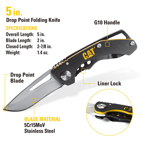 Cat 3pc Gift Box Set - MULTI-TOOL - KNIFE - KEYCHAIN