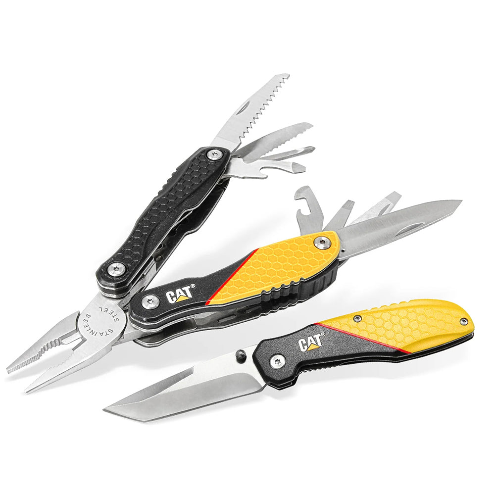 Cat 2pc Multi-Tool & Folding Knife Combo Set