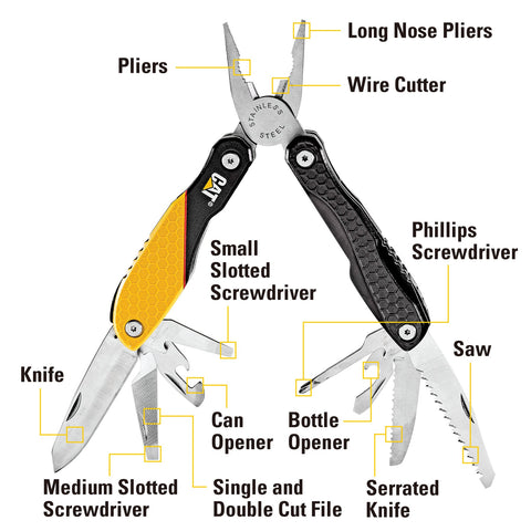 Cat 2pc Multi-Tool & Folding Knife Combo Set