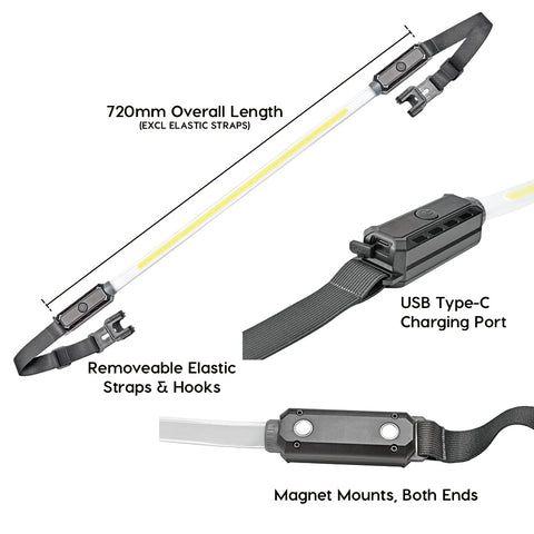 Powerbuilt LED Rechargeable Under Bonnet Work Light 1000 Lumens