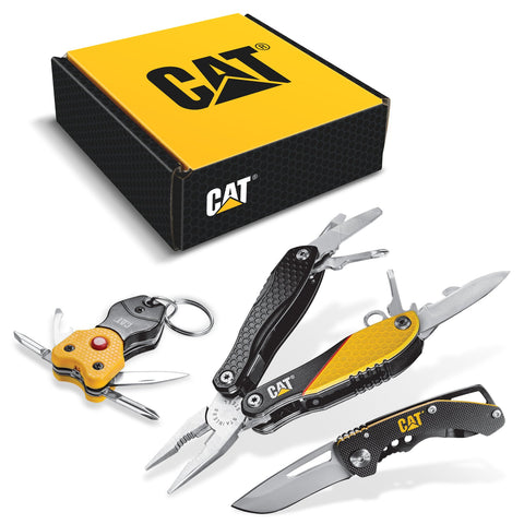 Cat 3pc Gift Box Set - MULTI-TOOL - KNIFE - KEYCHAIN